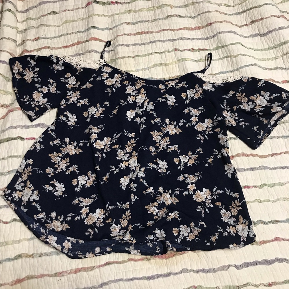 Cold Shoulder Floral Top